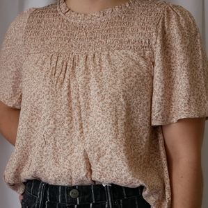 Short sleeves floral blouse